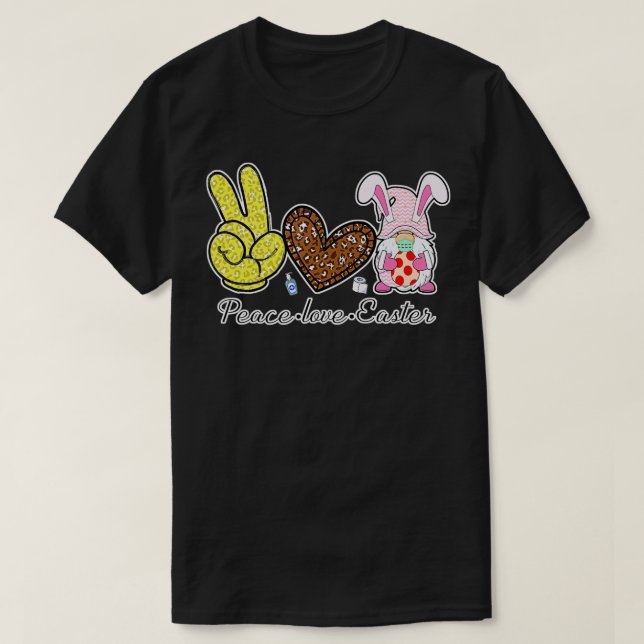 T-shirt Peace Love Pâques Day pour Hommes Femmes Plus Tail (Design devant)