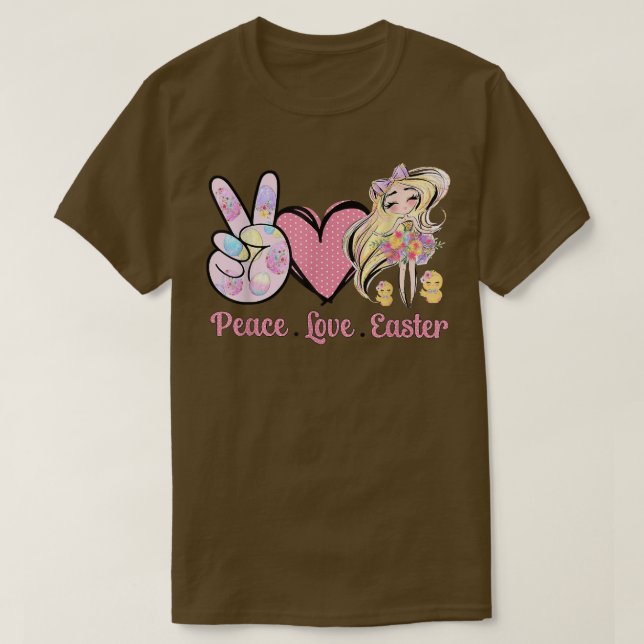 T-shirt Peace Love Pâques Fairy Chicks Costume pour enfant (Design devant)