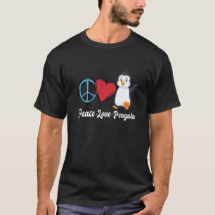 T-shirt Peace Love Penguin Enfants Penguin Oiseau animal