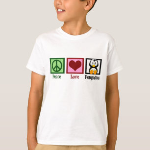 T-shirt Peace Love Penguins Enfants
