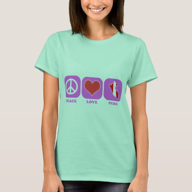 T-shirt Peace Love Pérou (Devant)