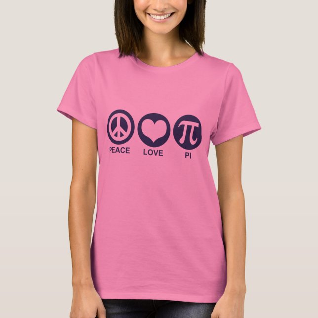 T-shirt Peace love pi (Devant)