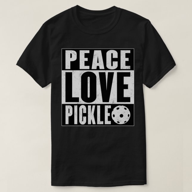 T-shirt Peace Love Pickleball comme Funny Pickleball Premi (Design devant)