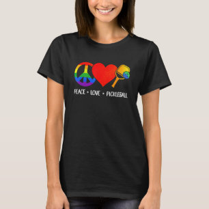 T-shirt Peace Love Pickleball Pickleball Paddle Player