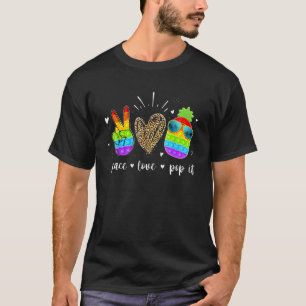 T-shirt Peace Love Pop It Pineapple Fidget Jouet Pour Garç