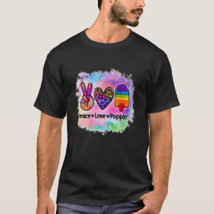 T-shirt Peace Love Poppin' Tie Dye Push Fidget Toy