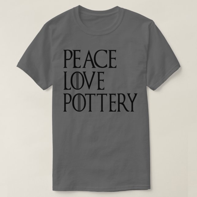 T-shirt Peace Love Pottery 6 (Design devant)