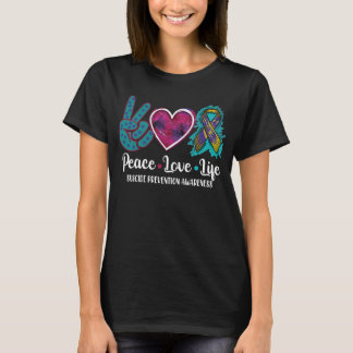 T-shirt Peace Love Prévention du suicide