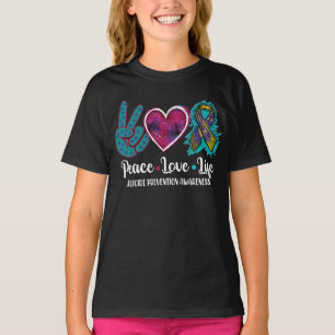 T-shirt Peace Love Prévention du suicide