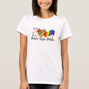 T-shirt Peace Love Pride Leopard Rainbow LGBTQ+ Gay pride