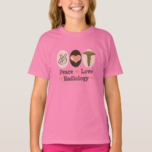 T-shirt Peace Love Radiologie Enfants Ringer Tee