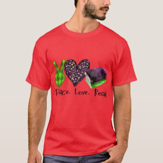 T-shirt Peace Love Read family