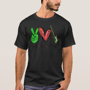 T-shirt Peace Love Rock Music