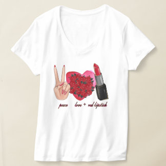 T-shirt "Peace love rouge rouge rouge rouge rouge rouge" T