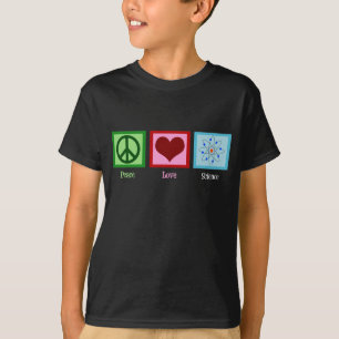 T-shirt Peace Love Science Modèle Atom Enfants