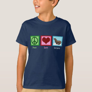 T-shirt Peace Love Sea Lions Enfants