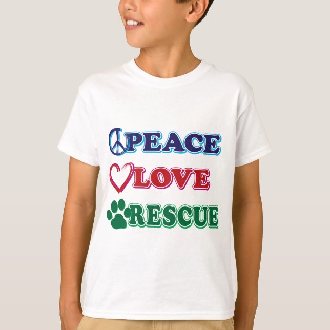 T-shirt Peace Love Secourt (Devant)
