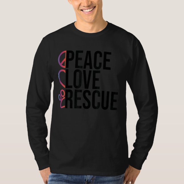 T-shirt Peace Love Secourt (Devant)