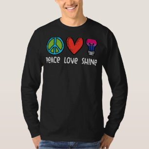 T-shirt Peace Love Shine Bisexual Bi Pride Stuff Drapeau L