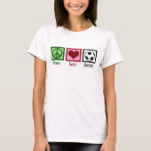 T-shirt Peace Love Soccer femmes (Devant)