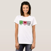 T-shirt Peace Love Soccer femmes (Devant entier)