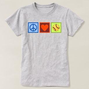 T-shirt Peace Love Softball