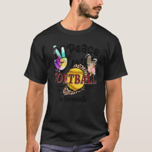 T-shirt Peace Love Softball Nonna Life Maman Grand-mère Le