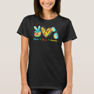 T-shirt Peace Love Summer Lunettes de soleil Cruise Beach