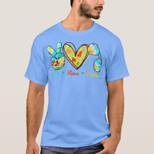 T-shirt Peace Love Summer Lunettes de soleil Cruise Beach