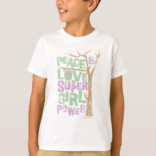T-shirt Peace Love & Supergirl Power