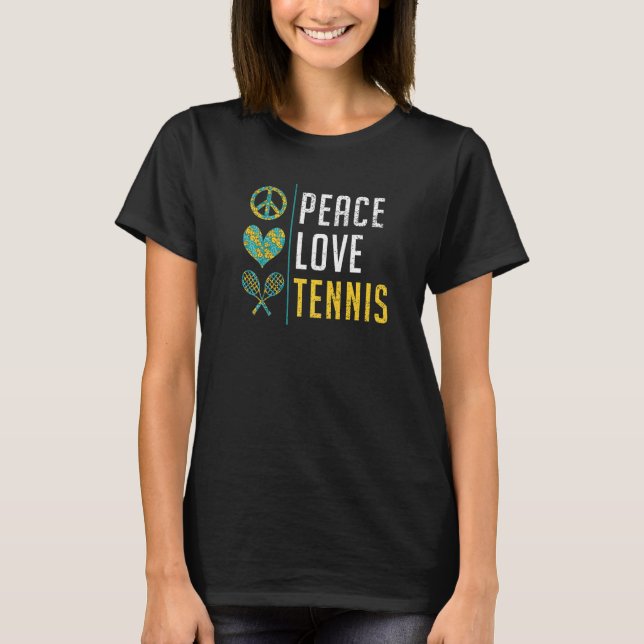 T-shirt Peace Love Tennis (Devant)