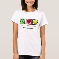 Peace Love Tennis Cute Custom Femmes