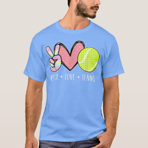 T-shirt Peace Love Tennis Cute Design for Women Teen Girl