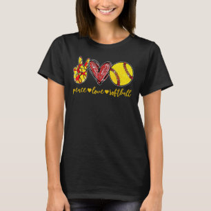 T-shirt Peace Love Tennis Mignonne Pour Femmes Ado Petite 