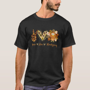 T-shirt Peace Love Thanksgiving Gobble Turquie automne