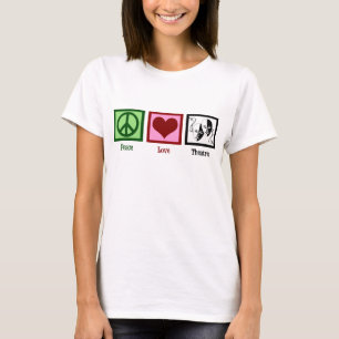 T-shirt Peace Love Theater Cute Women's