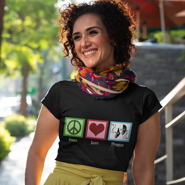 T-shirt Peace Love Theatre Company Actrice personnalisée (Créateur téléchargé)