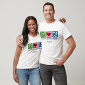 T-shirt Peace Love Thérapie récréative Thérapiste sur mesu (Unisex)