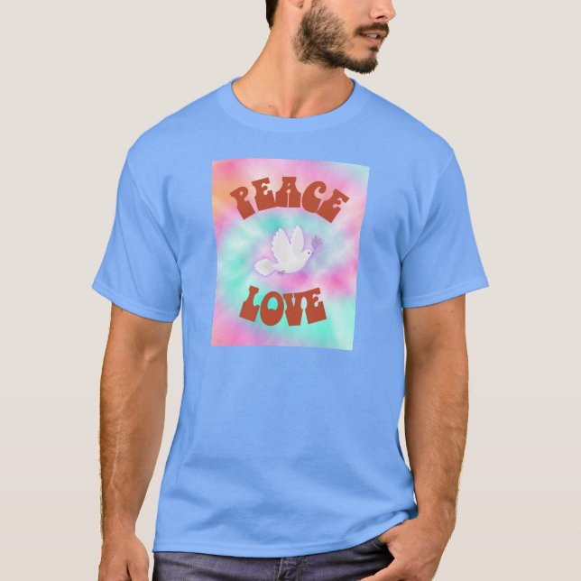 T-shirt Peace Love Tie Dye (Devant)