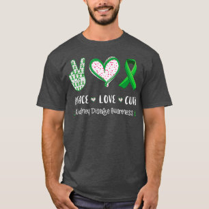 T-shirt Peace Love traitement rénale sensibilisation aux m