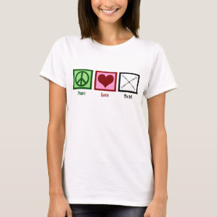T-shirt Peace Love Twirl Cute Baton Twirler