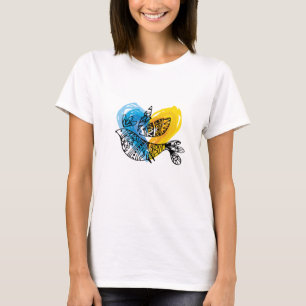 T-shirt Peace Love Ukraine Nightingale