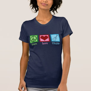 T-shirt Peace Love Ukulele