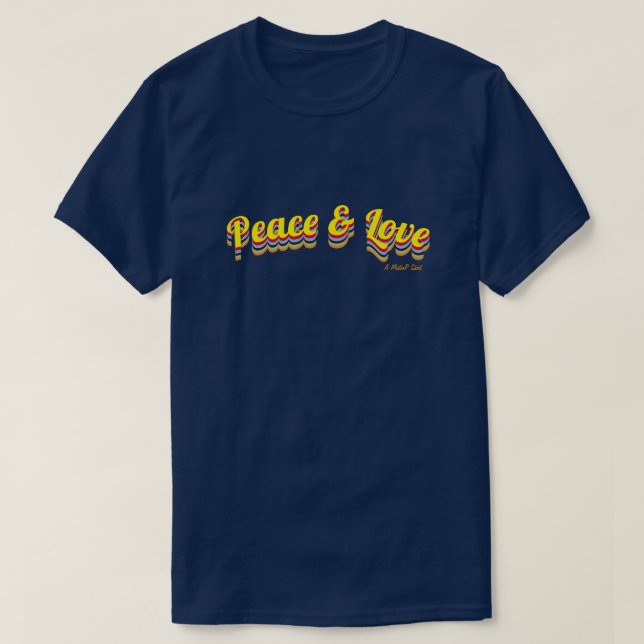 T-shirt Peace & Love - Une chemise MisterP (Design devant)