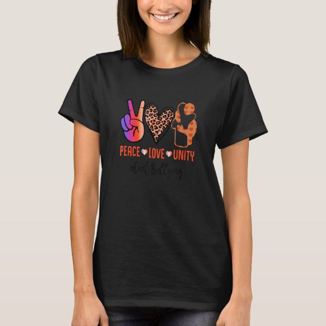 T-shirt Peace Love Unity End Bulbing Kindness Be Kind Ant (Devant)