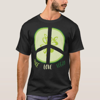 T-shirt Peace Love Vegan