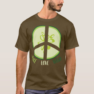 T-shirt Peace Love Vegan