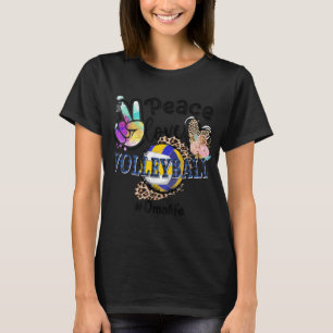 T-shirt Peace Love Volleyball Oma Life Maman Grand-mère Le