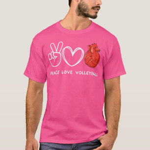 T-shirt Peace Love Volleyball Volleyball Lover