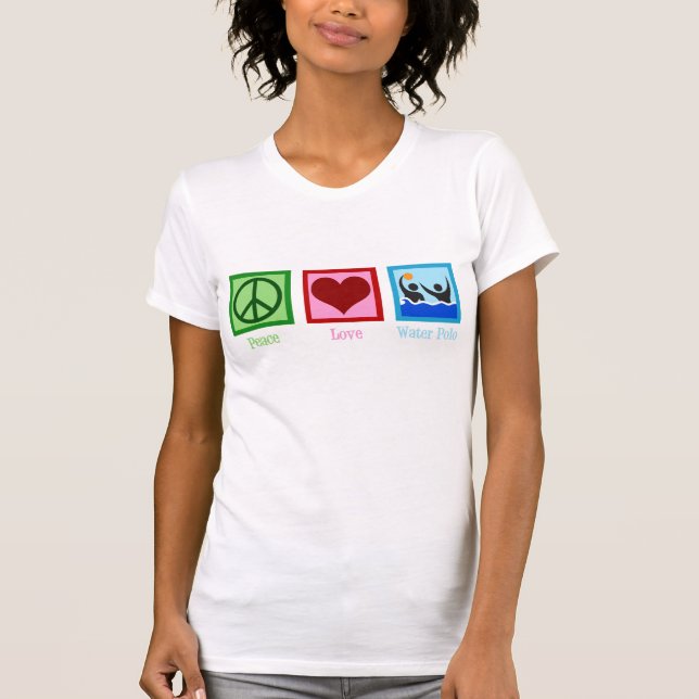 T-shirt Peace Love Water Polo (Devant)